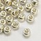 (Repacking Service Available) 6/0 Glass Seed Beads, Metallic Colours Style, Round, Silver, 6/0, 4mm, Hole: 1.5mm, about 120pcs/pound