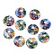 Handmade Millefiori Glass Pendants, Flat Round, Colorful, 29~29.5x4.5mm, Hole: 5.5mm