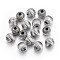 Tarnish Resistant 304 Stainless Steel Corrugated Beads, Round, Stainless Steel Color, 10mm, Hole: 2.5mm