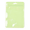 Macaron Color Plastic Yin-yang Zip Lock Bags, Resealable Bags, Self Seal Bags, Top Seal, Rectangle, Green Yellow, 21.1x12.9x0.15cm, Unilateral Thickness: 2 Mil(0.05mm)