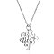 Non-Tarnish 201 Stainless Steel Pendants Necklaces, with Cable Chains, Tree of Life, Stainless Steel Color, 16.3 inch(40cm), 1mm