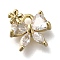 Rack Plating Brass Micro Pave Cubic Zirconia Charms, Cadmium Free & Nickel Free & Lead Free, Long-Lasting Plated, Bowknot, Real 14K Gold Plated, 9.5x9.5x4mm, Hole: 1.5mm