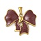 304 Stainless Steel Enamel Pendants, Golden, Bowknot, 27.5x33.5x2.5mm, Hole: 7.5x3mm
