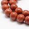 Natural Red Jasper Beads Strands, Grade A-, Round, 6mm, Hole: 1mm, about 58~60pcs/strand, 14.9 inch(38cm)