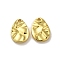 304 Stainless Steel Pendants, Teardrop Charm, Real 18K Gold Plated, 10.5x7x1.5mm, Hole: 1.2mm