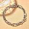 Tarnish Resistant Unisex 304 Stainless Steel Figaro Chain Bracelets, with Toggle Clasps, Stainless Steel Color, 8-1/2 inch(21.5cm)