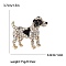 Enamel Pin, Alloy Rhinestone Brooch for Backpack Clothes, Dog, Golden, Black, 37x40mm