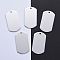 Tarnish Resistant 304 Stainless Steel Big Pendants, Manual Polishing, Blank Stamping Tags, Oval, Stainless Steel Color, 50x27.5x1.8mm, Hole: 3mm