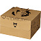 Individual Kraft Paper Tall Cake Boxes, Bakery Single Cake Packing Box, Square with Clear Window and Handle Suitable for 12 Inch Cake, Peru, 350x350x170mm