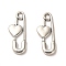Tibetan Style Alloy Pendants, Cadmium Free & Lead Free, Oval, Antique Silver, 30.5x12x3mm, Hole: 3mm, about 478pcs/1000g