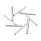 Tarnish Resistant 304 Stainless Steel Tube Beads, Stainless Steel Color, 30x3mm, Hole: 2.7mm