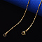 PVD Vacuum Plating 304 Stainless Steel Boston Link Chain Necklace, with Lobster Claw Clasp, Real 18K Gold Plated, 19.68 inch(50cm)x0.8mm