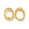 Brass Cabochon Settings, Open Back Bezel, Hollow Oval with Heart, Golden, Tray: 14x19mm, 20x14.5x7mm