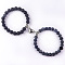 8mm Round Gemstone Beaded Bracelets, Magnitic Heart Couple Bracelets