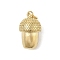 304 Stainless Steel Pendants, Real 18K Gold Plated, with Jump Ring, Mushroom, 17.5x10x10mm, Hole: 3.5mm