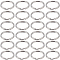 100Pcs 304 Stainless Steel Split Key Rings, Keychain Clasps Findings, Stainless Steel Color, Inner Diameter: 13mm, 16x1.2~2mm