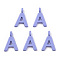 Rack Plating Spray Painted Alloy 1-Loop Link Pendants, Letter Charms, Lead Free & Nickel Free & Cadmium Free, Letter.A, 14.5x10.5x2mm, Hole: 2mm