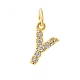 Подвески из латуни с фианитами и переходными кольцами FIND-PW0024-09Y-1