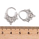 Серьги из латуни с фианитом EJEW-S219-11P-3