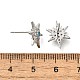 Серьги-гвоздики из латуни с микропаве из кубического циркония EJEW-D304-36P-3