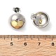 Двухцветные серьги-гвоздики из латуни EJEW-S262-10GP-B-3