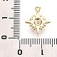 Латунные микропаве прозрачные подвески с фианитом KK-T075-24G-3