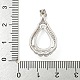 Сеттинги Серебряный кулон кабошон 925 стерлингов STER-B005-14P-3