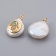 Подвески из натурального пресноводного жемчуга PEAR-F008-05G-2