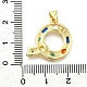 Латунные микропаве прозрачные подвески с фианитом KK-G521-01G-Q-01-3