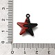 Подвески из сплава с двойным экраном красного и черного цвета FIND-Z067-01B-10-3
