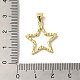 Подвески в форме сердца из латуни KK-G504-24D-G-3