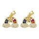 Латунные микро проложить кубического циркония подвески KK-L231-02G-1