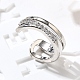 Серьги-каффы из латуни с прозрачным кубическим цирконием EJEW-Q025-04P-1