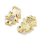 Латунные микропаве прозрачные подвески с фианитом KK-L213-043G-02-2