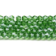 Прозрачные стеклянные бусины гальваническим пряди EGLA-A039-T3mm-A03