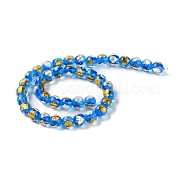 Ручной работы золотые и серебряные бусины Lampwork фольги GLAA-G107-07B-02