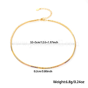 Серебряное колье s925 с микроинкрустацией разноцветными цирконами MO5140-1