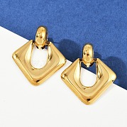Серьги-гвоздики в форме ромба из нержавеющей стали 304 EJEW-K268-25G