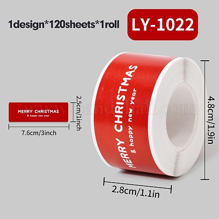 120 рулон наклеек на рождественскую тематику DIY-M070-06B-1