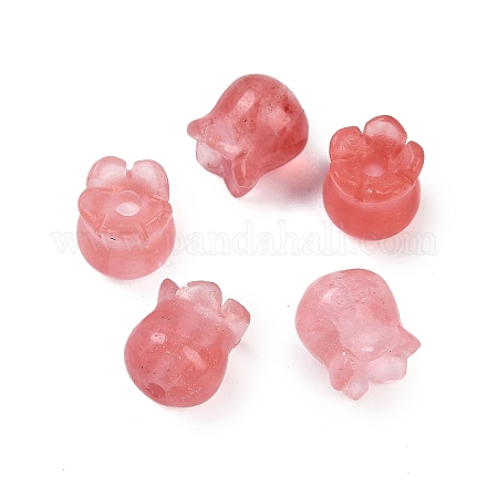 Вишневый кварц стеклянные бусы G-Z065-09-1