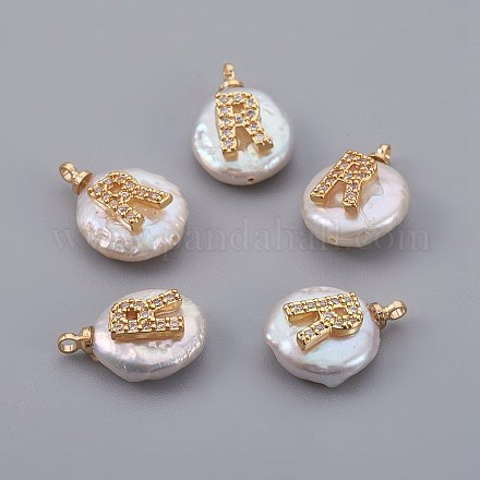 Подвески из натурального пресноводного жемчуга PEAR-F008-30G-R-1