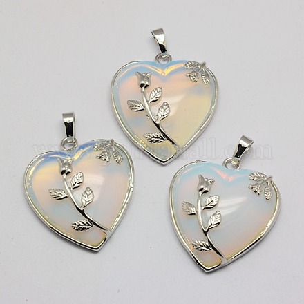 Сердце Opalite подвески GP356-5-1
