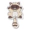 Acrylic Pendants, Cat, Beige, 55x32x2.5mm, Hole: 1.8mm
