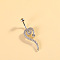 316L Surgical Stainless Steel Pave Cubic Zirconia Enamel Dangle Curved Barbell Belly Rings, Stainless Steel Color, Snake, Bar Length: 3/8