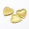 Brass Locket Pendants, Photo Frame Charms for Necklaces, Heart, Nickel Free, Raw(Unplated), 42x40x7mm, Hole: 2mm, Inner Size: 30x26.5mm