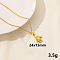 304 Stainless Steel Geometric Pendant Necklaces, Cable Chain Necklaces for Women, Hand with Eye