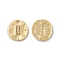 Alloy Pendants, with Crystal Rhinestone, Flat Round with Rectangle, Light Gold, 21x19.5x3mm, Hole: 3mm