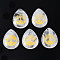 Natural Quartz Crystal Pendants, Rock Crystal Pendants, Teardrop with Tree of Life Pattern, 32~33.5x25~26x6.5~7.5mm, Hole: 2mm, 6pcs/bag