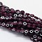 Handmade Evil Eye Lampwork Flat Round Bead Strands, Indigo, 10x4mm, Hole: 1mm, about 38pcs/strand, 14.96 inch