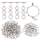 304 Stainless Steel Toggle Clasps, with Open Jump Rings, Stainless Steel Color, Ring: 32x16x6mm, Hole: 3mm, Bar: 18x7x2mm, Hole: 3mm, jump ring: 12x2mm, Inner Diameter: 8mm.